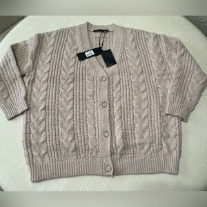 NWT!! Jenni Kayne Cable Cocoon Cardigan in blush size Small!